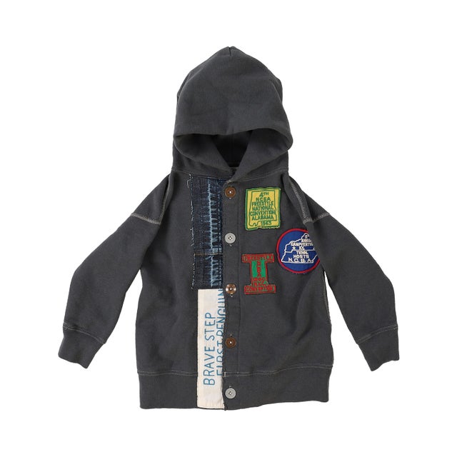 Vintage Pile Remake Hoodie(MENS) （CHARCOAL GRAY）