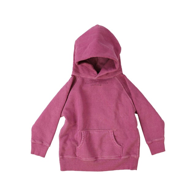 Vintage Pile Simple Hoodie(MENS) （DARK PINK）