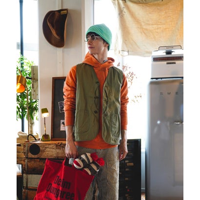 Vintage Pile Simple Hoodie(MENS) （ORANGE）｜詳細画像
