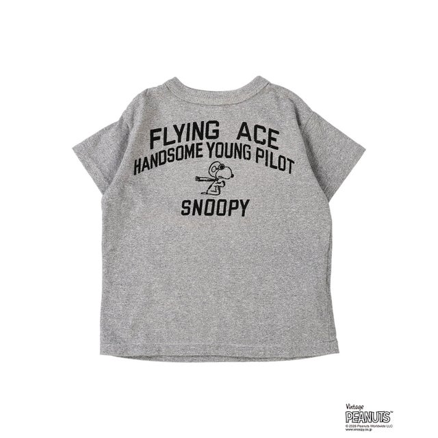 Vintage Cotton Jersey SNOOPY HERO Tee （GRAY）