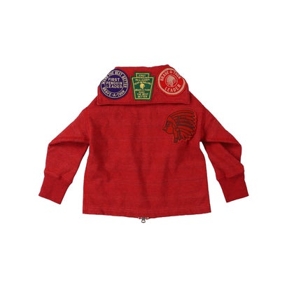 デニムダンガリー DENIM DUNGAREE Inlay Striped PENNIE Jacket(LADIES) （RED）｜詳細画像