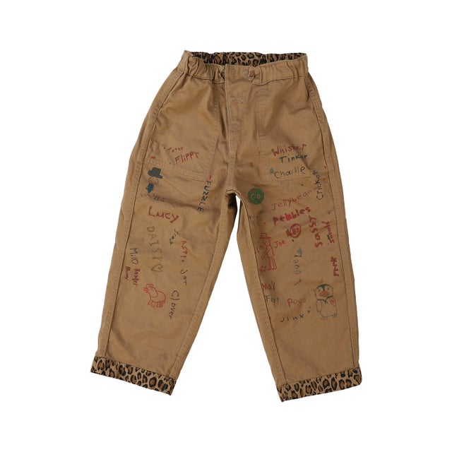 Back Satin Camouflage Reversible Pants(LADIES) （BROWN）
