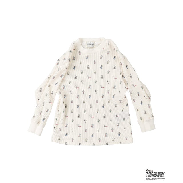 Waffle SNOOPY Tee(LADIES) （WHITE）
