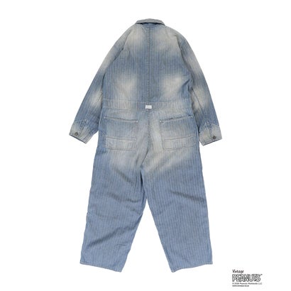デニムダンガリー DENIM DUNGAREE Herringbone SNOOPY Overalls(LADIES) （BLUE）｜詳細画像