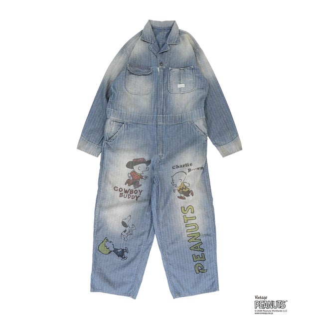 Herringbone SNOOPY Overalls(LADIES) （BLUE）