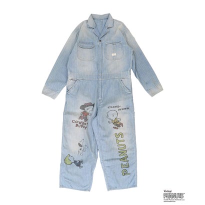 デニムダンガリー DENIM DUNGAREE Herringbone SNOOPY Overalls(LADIES) （LIGHT BLUE）｜詳細画像