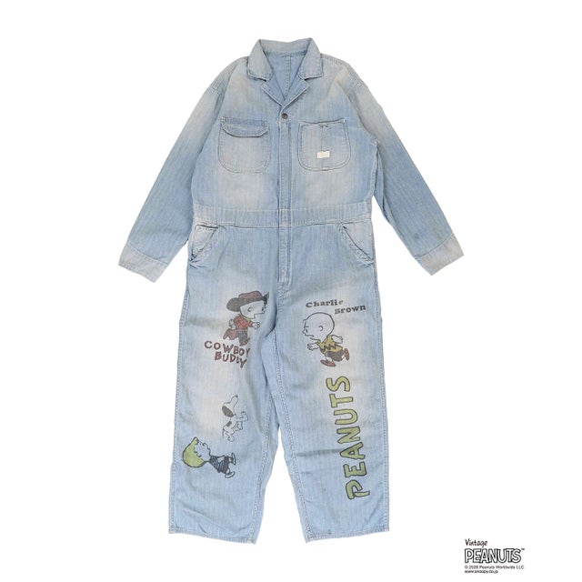 Herringbone SNOOPY Overalls(LADIES) （LIGHT BLUE）