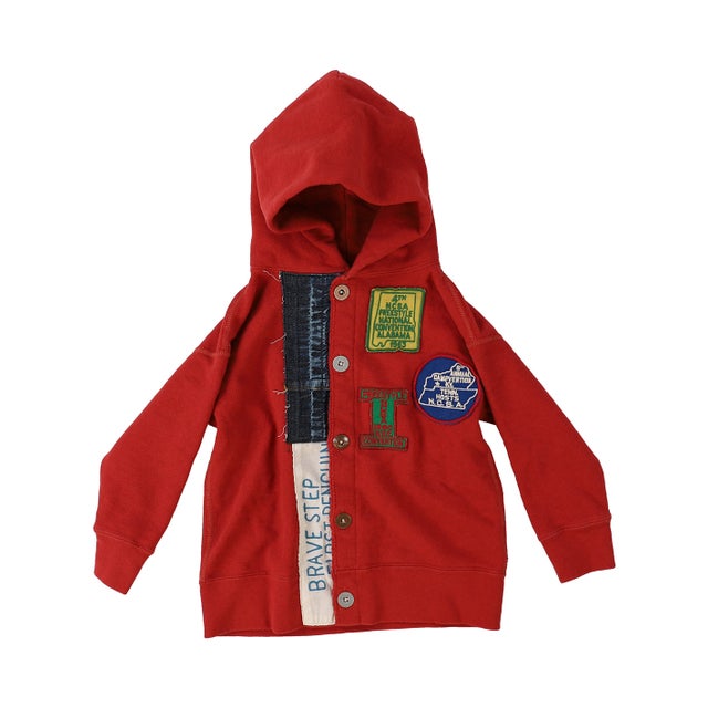 Vintage Pile Remake Hoodie(LADIES) （DARK RED）