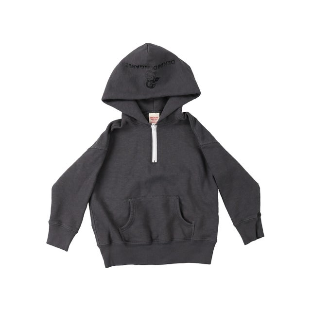 PENNIE Half Zipup Hoodie(LADIES) （BLACK）