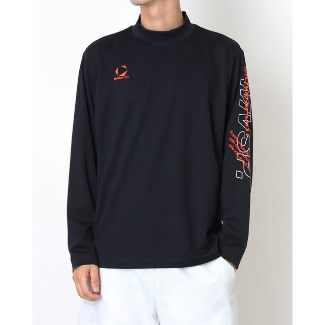 メンズ 長袖機能Tシャツ 長袖モックネックシャツ ST5FLTA1MB （ネイビー）
