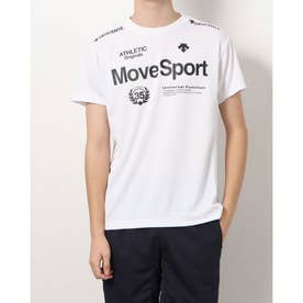 メンズ 半袖機能Tシャツ サンスクリーン ヘザーハンソデシャツ DMMTJA51 （ホワイト）