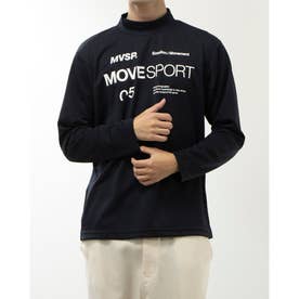メンズ 長袖機能Tシャツ DRYMESH モックネック ロングスリーブシャツ DX-C2556AP （ネイビー）