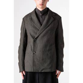 DEVOA Jacket Shrink wool ( double-breasted ) OLIVE -FASCINATE