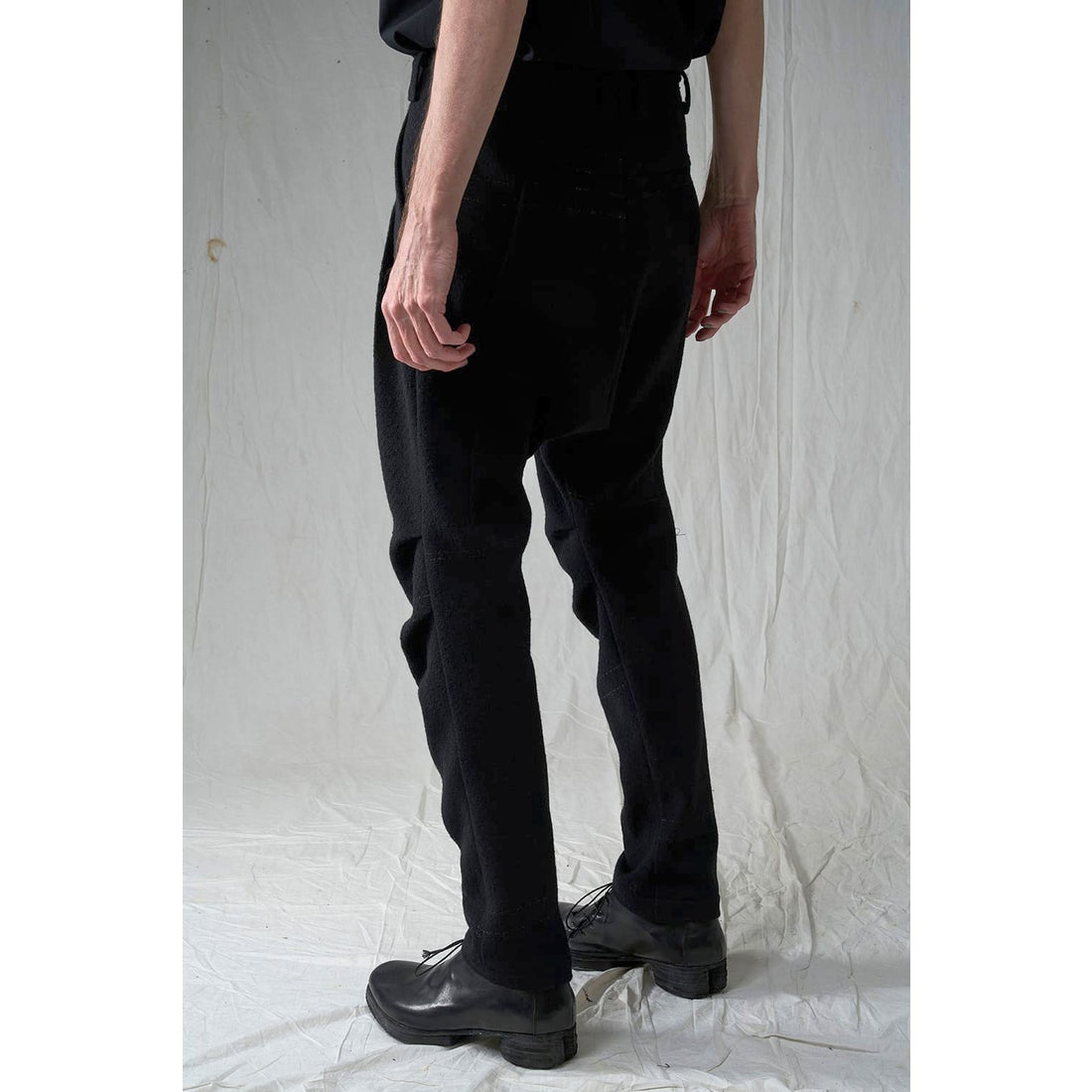 デヴォア DEVOA Easy Pants Shetland Wool （BLACK） -FASCINATE