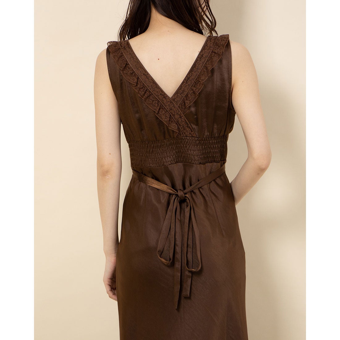 デイシー DEICY サテンレースドレス （ブラウン） -ファッション通販 