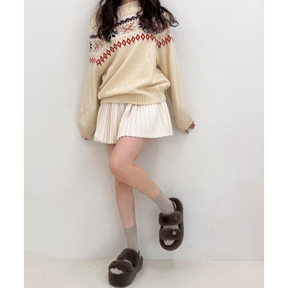 デメテル DEMETER 厚底 プラットフォーム ゴールドパーツ バックバンド ファーサンダル （ダークブラウン）｜詳細画像