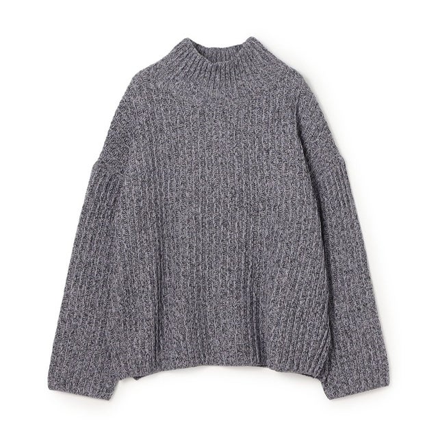DES PR?S ウールムリネ ハイネックプルオーバー （74 パープル系）