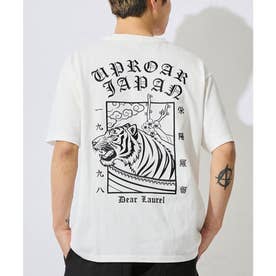 ディアローレル 半袖 Tシャツ メンズ ロゴ 和柄 （WHT）