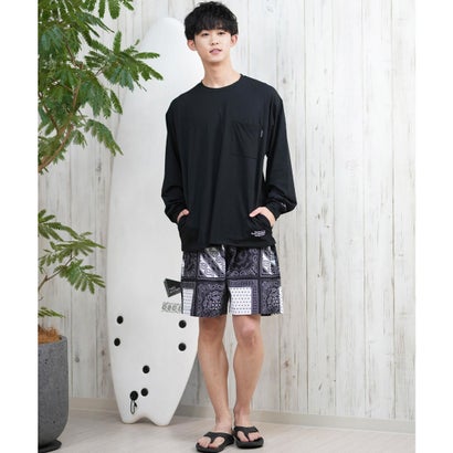 ディア ローレル DEAR LAUREL ディアローレル ラッシュガード メンズ 長袖 Tシャツ ロンT （BLK）｜詳細画像
