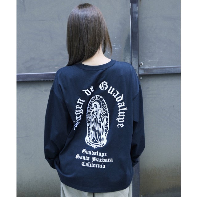 ディアローレル 長袖 Tシャツ ロンT メンズ バックプリント （BLK）