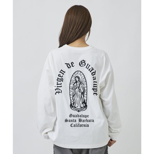 ディアローレル 長袖 Tシャツ ロンT メンズ バックプリント （WHT）