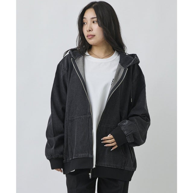 ディアローレル ジャケット メンズ デニムジャケット DENIM PARKA （BLK）