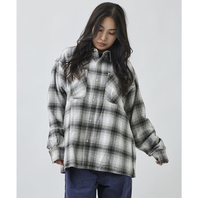 ディアローレル 長袖 シャツ メンズ チェック HERITAGE （WHT）