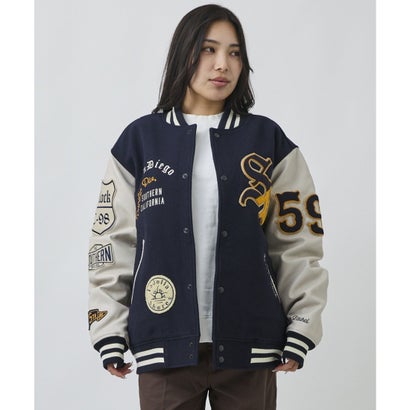 ディアローレル スタジャン メンズ オーバーサイズ SD VARSITY （NV/WT）｜詳細画像