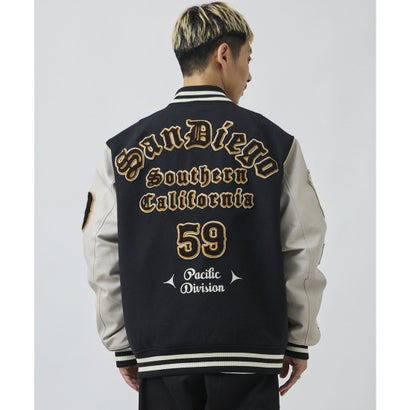 ディアローレル スタジャン メンズ オーバーサイズ SD VARSITY （NV/WT）｜詳細画像
