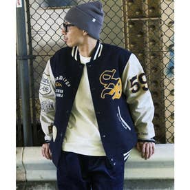 ディアローレル スタジャン メンズ オーバーサイズ SD VARSITY （NV/WT）