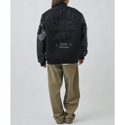 ディアローレル スタジャン メンズ オーバーサイズ SD VARSITY （BK/BK）｜詳細画像