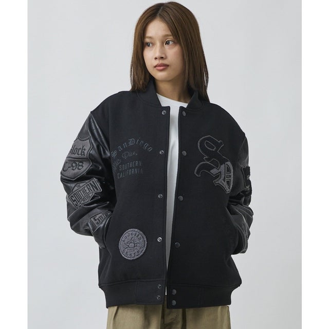 ディアローレル スタジャン メンズ オーバーサイズ SD VARSITY （BK/BK）