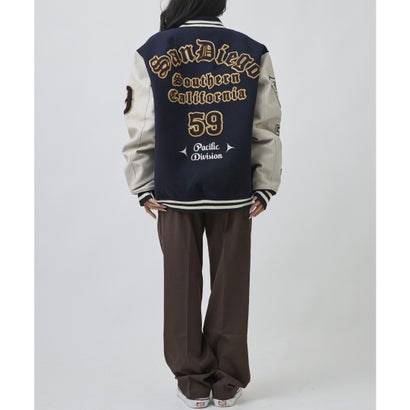 ディアローレル スタジャン メンズ オーバーサイズ SD VARSITY （BL/WT）｜詳細画像