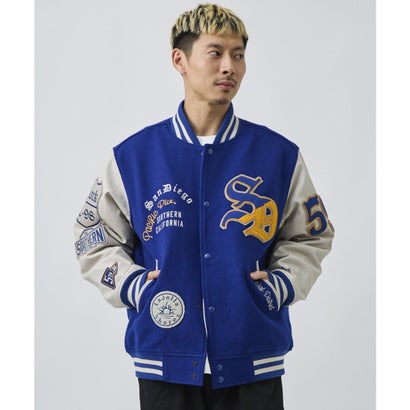 ディアローレル スタジャン メンズ オーバーサイズ SD VARSITY （BL/WT）｜詳細画像