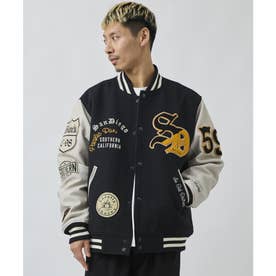 ディアローレル スタジャン メンズ オーバーサイズ SD VARSITY （BK/WT）