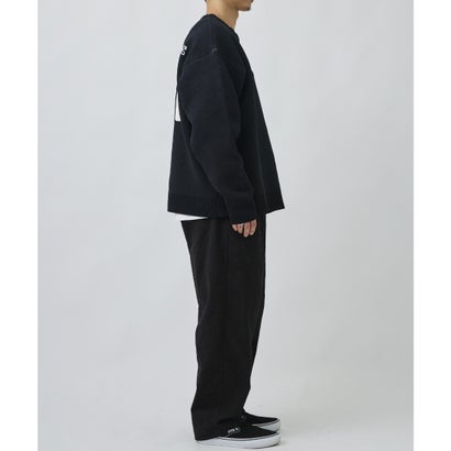 ディアローレル ニット セーター メンズ バックプリント CREW （BLK）｜詳細画像