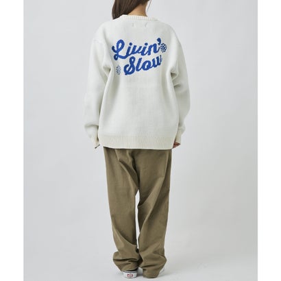 ディアローレル ニット セーター メンズ バックプリント CREW （BLK）｜詳細画像