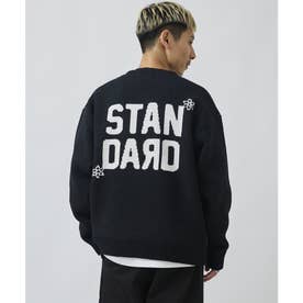 ディアローレル ニット セーター メンズ バックプリント CREW （BLK）