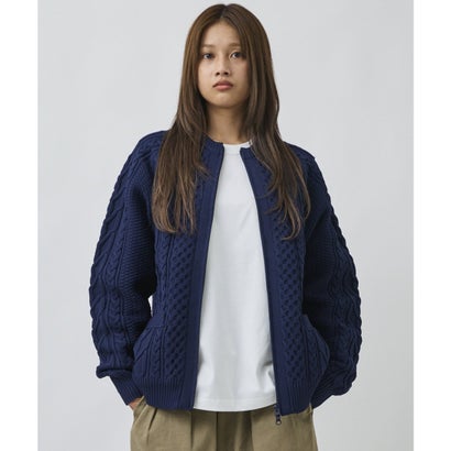 ディアローレル カーディガン メンズ ダブルジップ ARAN ZIP （OFF）｜詳細画像