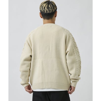 ディアローレル カーディガン メンズ ダブルジップ ARAN ZIP （OFF）｜詳細画像