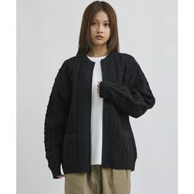ディアローレル カーディガン メンズ ダブルジップ ARAN ZIP （BLK）