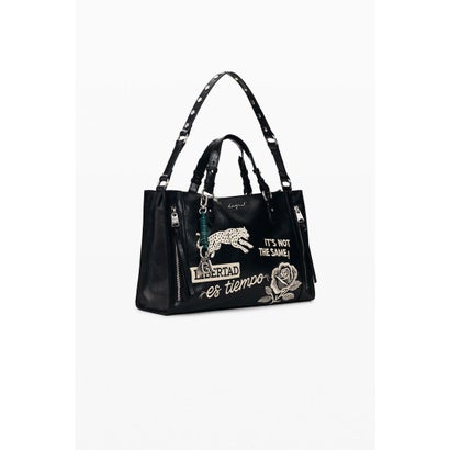 デシグアル Desigual スクエア ショルダー&ハンドバッグ （グレー/ブラック）｜詳細画像