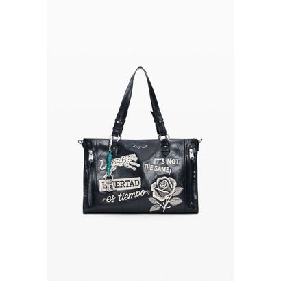 デシグアル Desigual スクエア ショルダー&ハンドバッグ （グレー/ブラック）｜詳細画像