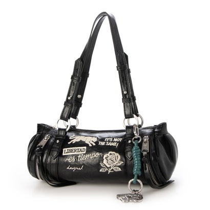 デシグアル Desigual ドラム型ミニショルダーバッグ （グレー/ブラック）｜詳細画像