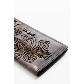 デシグアル Desigual 長財布 フラワー刺繍ウォレット （ブラウン