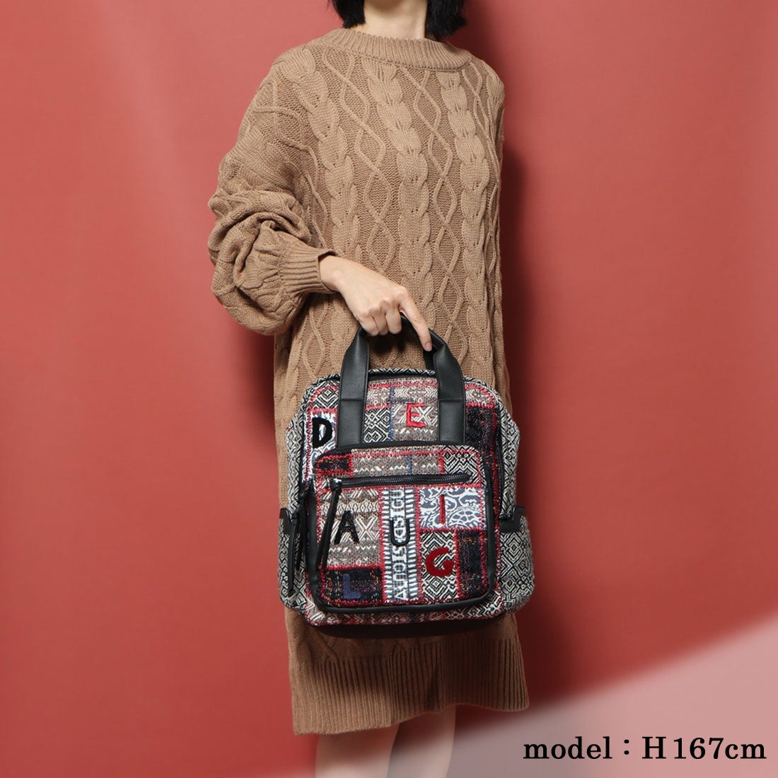 デシグアル Desigual バックパック PATCH 1968 RANDERS （グレー 