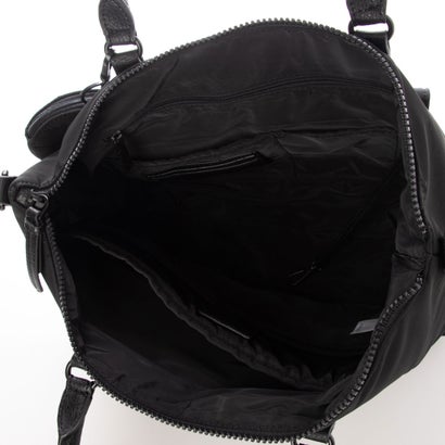 デシグアル Desigual 曼荼羅模様の刺繍入りナイロン素材のハンドバッグ （グレー/ブラック）｜詳細画像
