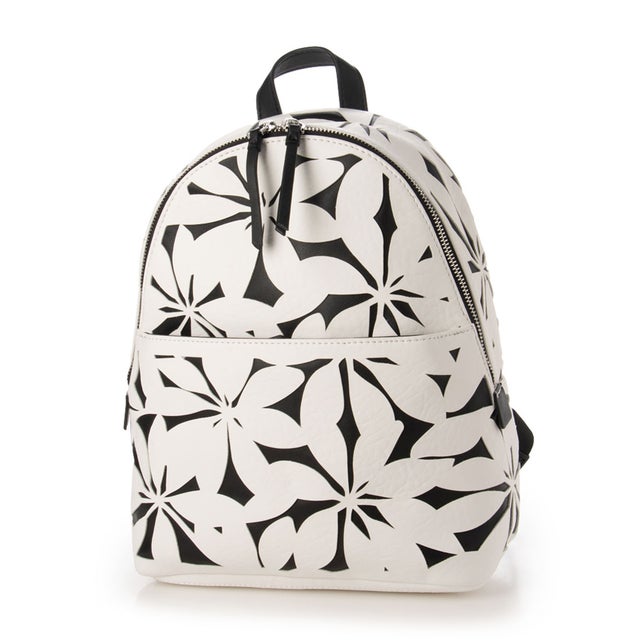 花柄パンチング加工 ミニバックパック （ホワイト）