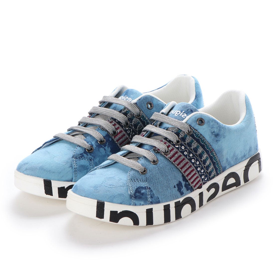 デシグアル Desigual デニムスニーカー COSMIC EXOTIC DENIM （ブルー 