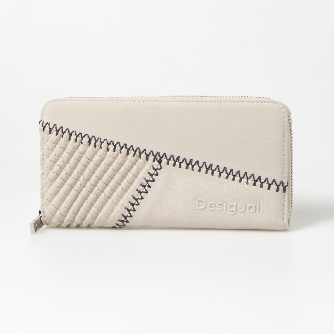 デシグアル Desigual パッチワーク マキシ財布 （ホワイト） -靴
